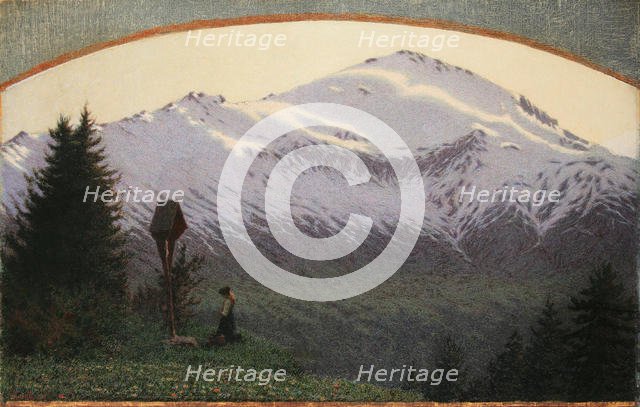 Ave Maria della sera, 1910. Creator: Morbelli, Angelo (1853-1919).