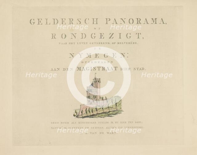 Belvédère in Nijmegen, 1815-1824. Creator: Derk Anthony van de Wart.