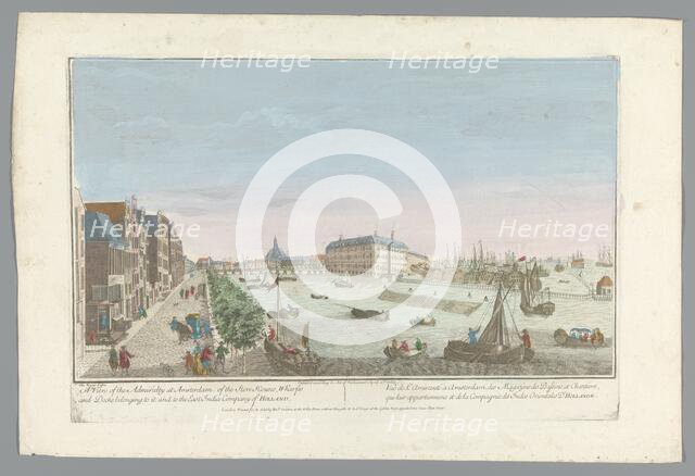 View of the Admiralty warehouse in Amsterdam, 1752. Creator: Anon.