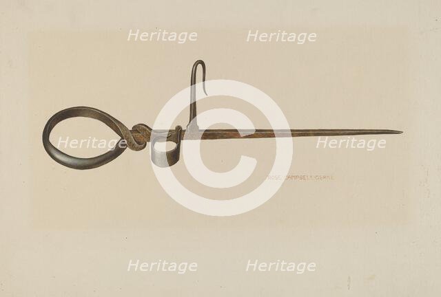 Miner's Candlestick, c. 1940. Creator: Rose Campbell-Gerke.