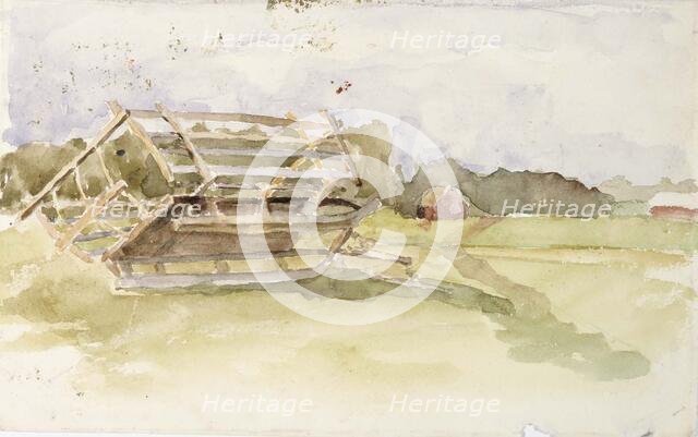 Hay cage in the meadow. Creator: Maria Wiik.