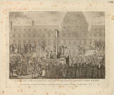 Guillotine élevée en place du Carrousel, le 13 août 1792 … Creator: Anonymous.