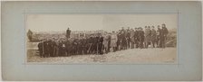 Panorama: group portrait of soldiers, 1870. Creator: Andre-Adolphe-Eugene Disderi.