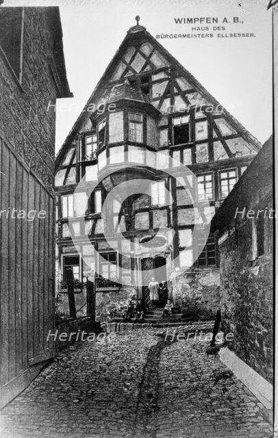Wimpfen A.B., Haus Des Burgermeisters Ellsesser. Creator: Unknown.