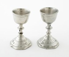 Pair of Small Chalices, France, Early 18th century. Creator: Unknown.
