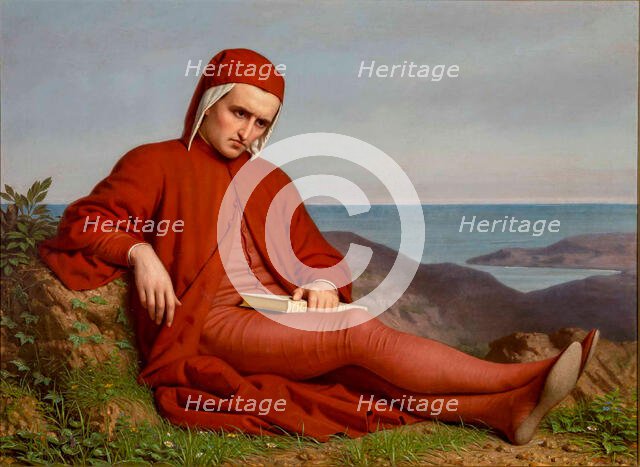 Dante in exile, c. 1861. Creator: Petarlini (Peterlin), Domenico (1822-1897/98).