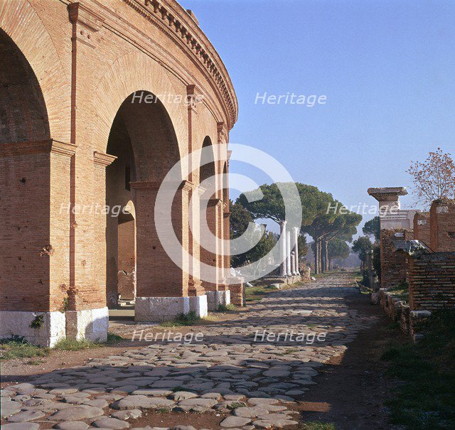 A street in the Roman port of Ostia, 1st century. Artist: Unknown