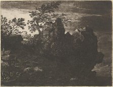 The Large Rock at the River, 17th century. Creator: Allart van Everdingen.