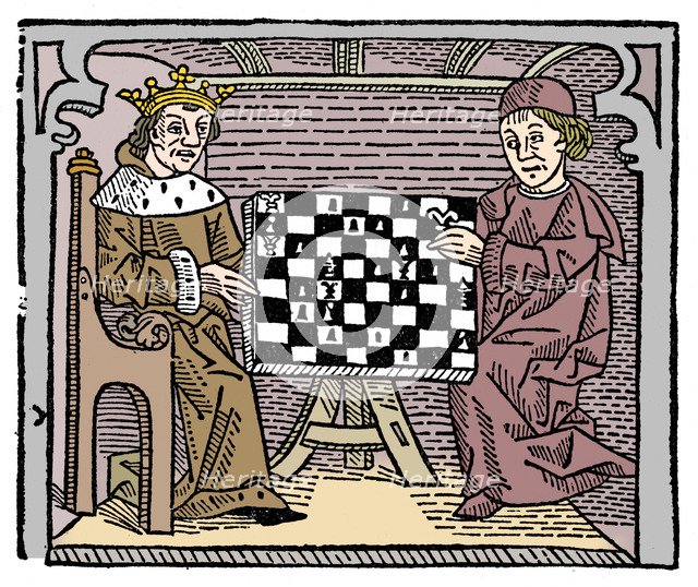 Game and play of chess, 1474 (1956). Artist: Unknown.