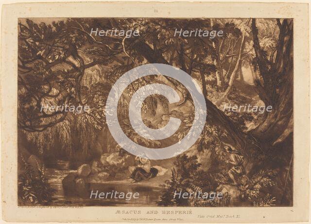 Aesacus and Hesperie, published 1819. Creator: JMW Turner.