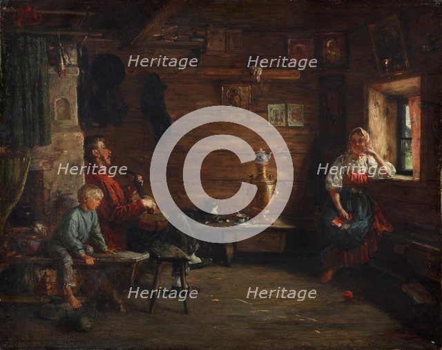 Family Idyll. Artist: Lemoch, Kirill Vikentievich (1841-1910)