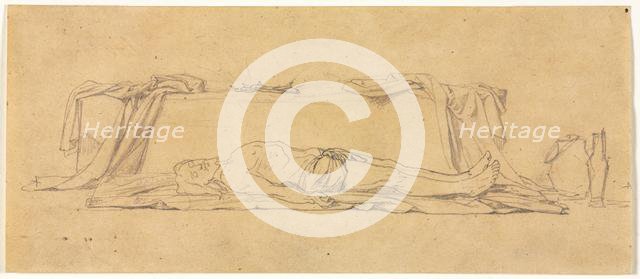 Sketch of the Dead Christ Lying by the Sepulchre, 1800s. Creator: Jules Eugène Lenepveu (French, 1819-1898).