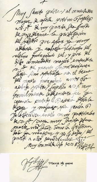 Letter from Philip II of Spain to Pope Gregory XIII, 8th November 1579. Artist: King Philip II