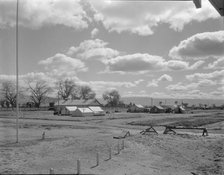 Kern County migrant camp, California, 1936. Creator: Dorothea Lange.
