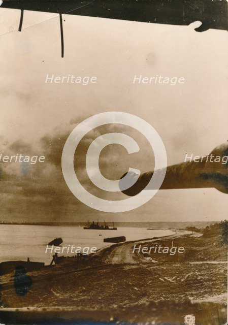 Omaha Beach after the landings, Normandy, 1944. Artist: Unknown