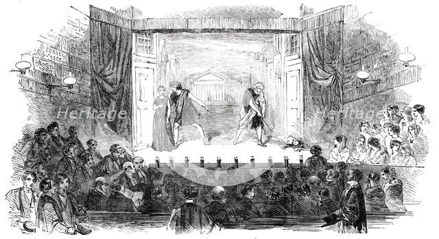 Westminster Play - Scene from the "Andria" of Terence, 1850. Creator: Unknown.
