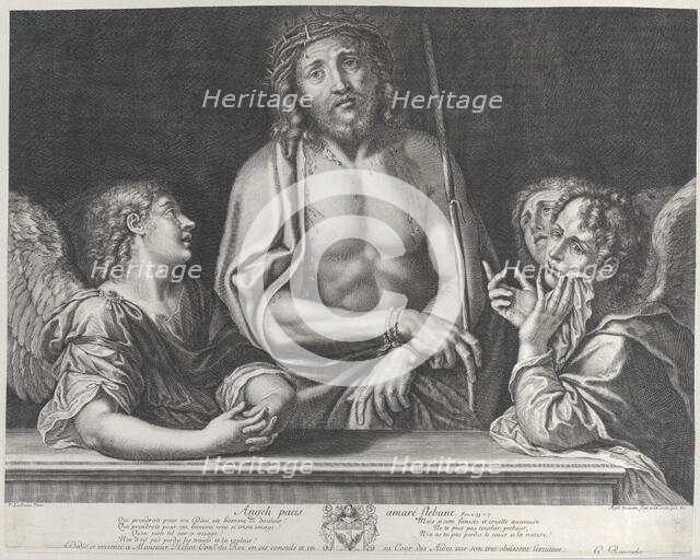 Ecce Homo with three angels, 1634-86. Creator: Gilles Rousselet.