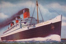 'The Mighty Atlantic Record Breaker, the Queen Mary', 1937. Artist: Unknown.
