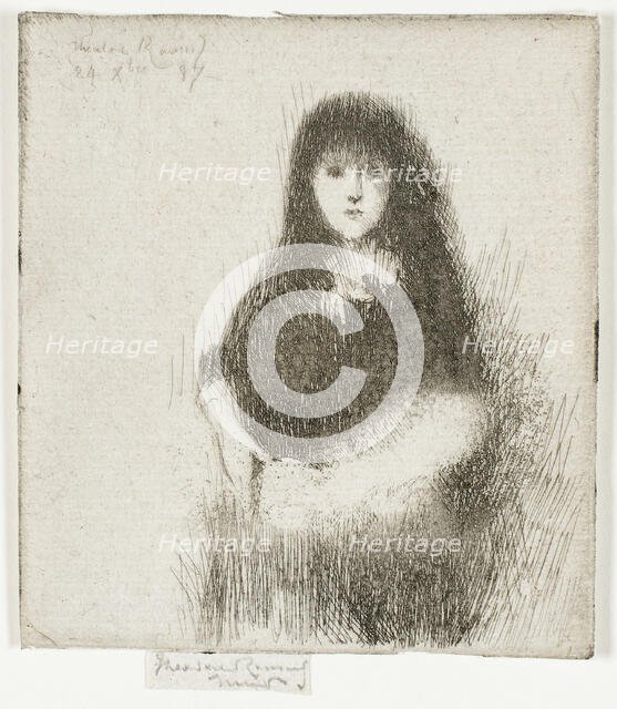 Portrait of a Little Spanish Girl, 1887. Creator: Theodore Roussel.