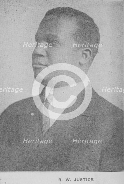 R. W. Justice, 1918-1922. Creator: Unknown.