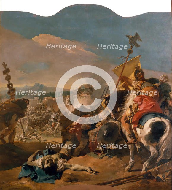 The Capture of Carthage, 1725-29. Creator: Giovanni Battista Tiepolo.