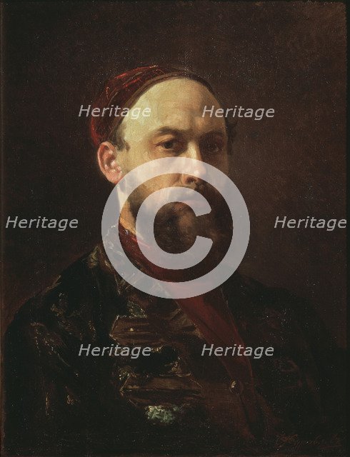 Self-portrait. Artist: Zhuravlev, Firs Sergeevich (1836-1901)