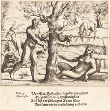 The Temptation of Eve, 1548. Creator: Augustin Hirschvogel.