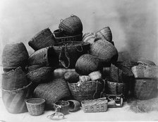 Puget Sound baskets, c1913. Creator: Edward Sheriff Curtis.