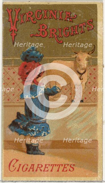 From the Girls and Children series (N64) promoting Virginia Brights Cigarettes for Allen &..., 1886. Creator: Allen & Ginter.