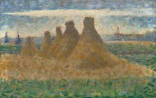 Haystacks, c. 1882. Creator: Georges-Pierre Seurat.