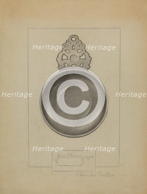 Pewter Porringer, c. 1936. Creator: Charles Cullen.