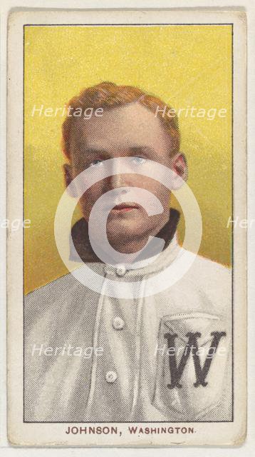 Johnson, Washington, American League, from the White Border series (T206) for the Ameri..., 1909-11. Creator: American Tobacco Company.