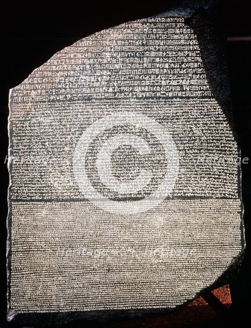 The Rosetta Stone, 196 BC. Artist: Unknown
