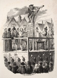 Execution of Guy Fawkes,  pub. 1841. Creator: George Cruikshank (1792-1878).