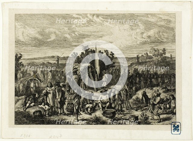 A Royalist Encampment, n.d. Creator: Charles Emile Jacque.