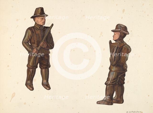 Soldier in Khaki Coin Bank, c. 1938. Creator: William O. Fletcher.