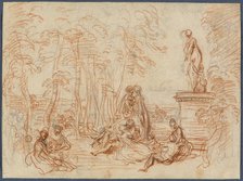 Study for The Feast of Love, c. 1717. Creator: Jean-Antoine Watteau.