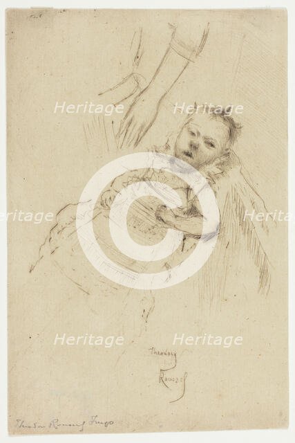 Portrait of Margery Chambers, Aged Ten Weeks, 1890. Creator: Theodore Roussel.