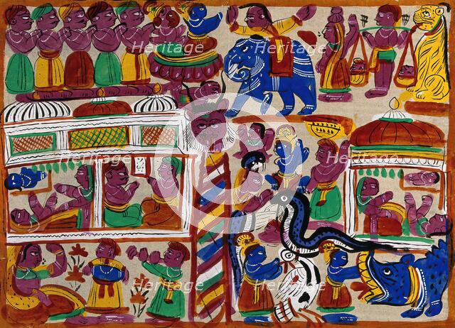 Events in Krishna's life. Creator: Unknown.