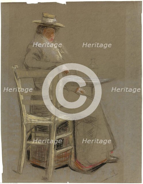 Woman Seated at a Table, n.d. Creator: Unknown.