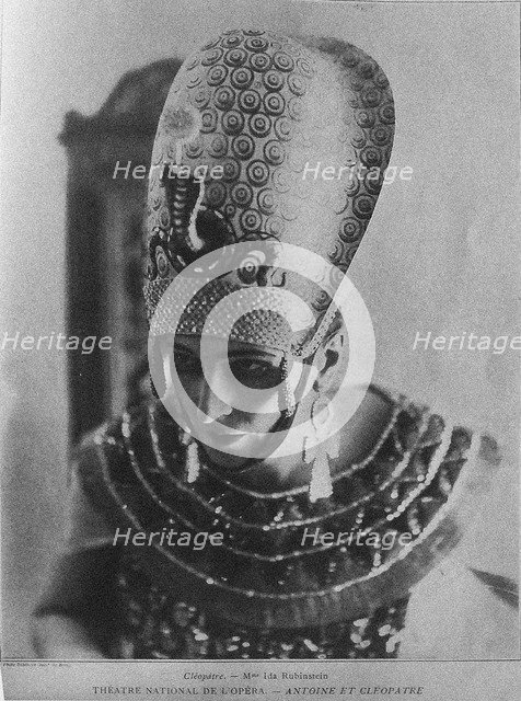 Ida Rubinstein as Cleopatra in the ballet Antoine et Cléopâtre by Florent Schmitt, c. 1920.