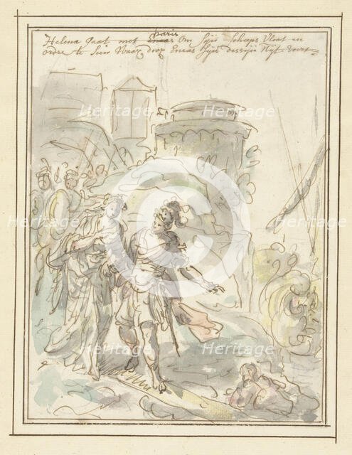 Helena with Paris en route to the fleet, 1677-1755. Creator: Elias van Nijmegen.