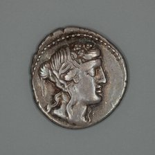 Denarius (Coin) Depicting the God Liber, about 78 BCE. Creator: Unknown.