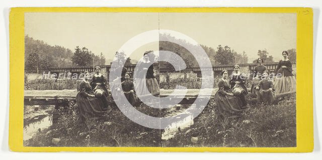 On the Juniata. The Five Fair Ladies, 1860/69. Creator: Anthony & Company.