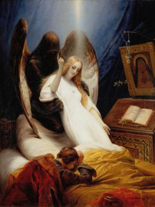 'The Angel of Death', 1851.  Creator: Émile Jean-Horace Vernet.