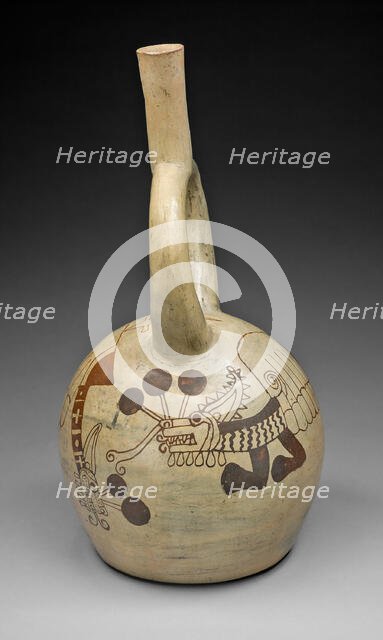 Stirrup Vessel Depicting a Supernatural Being within a Shell, 100 B.C./A.D. 500. Creator: Unknown.