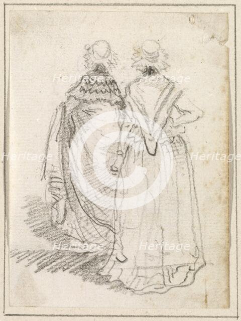 Two Women Seen from Behind, probably c. 1754/1765. Creator: Hubert Robert.