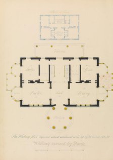 House for Henry Whitney, New Haven, Connecticut (revised plan), ca. 1836. Creator: Alexander Jackson Davis.
