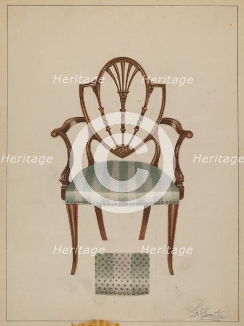 Armchair, 1935/1942. Creator: Ferdinand Cartier.
