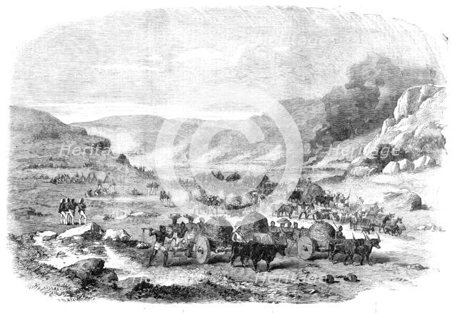 The 45th Regiment, Native Infantry, Burning a Santhal Village and Recovering Plunder, 1856.  Creator: Unknown.